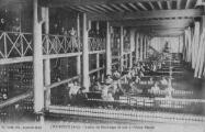 ouvrir dans la visionneuse : Légende inscrite sur la carte postale : Atelier de moulinage de soie à l usine Bonnet