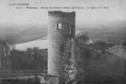 ouvrir dans la visionneuse : Légende inscrite sur la carte postale : L AIN ILLUSTRE - 17 bis - Trévoux - Ruines du Château Féodal (XIIe siècle) - La Saône et le Pont