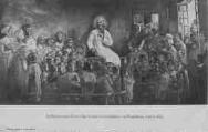 ouvrir dans la visionneuse : Légende inscrite sur la carte postale : Le Bienheureux Curé d Ars faisant le catéchisme à sa Providence, 1822 à 1859