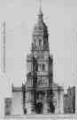 Ouvrir l'image Légende inscrite sur la carte postale : Eglise Notre-Dame de Bourg réédification du clocher -Tony Ferret, architecte
