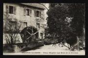 ouvrir dans la visionneuse : Légende inscrite sur la carte postale : Vieux Moulins aux Bord de la Divonne