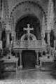 ouvrir dans la visionneuse : Légende inscrite sur la carte postale : Abbaye Cistercienne de Notre-Dame DES Dombes - Gare Marlieux (Ain) Le Jubé et les autels de Beata pro defunctis