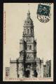 Ouvrir l'image Légende inscrite sur la carte postale : Eglise Notre-Dame De Bourg - Réédification du Clocher - Tony, Ferret, Architecte