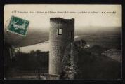 ouvrir dans la visionneuse : Légende inscrite sur la carte postale : 17bis - Trévoux (Ain) - Ruines du Château Féodal (XIIe siècle) - La Saône et le Pont