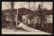 Ouvrir l'image Légende inscrite sur la carte postale : Village des Allymes et Château de Brédevent