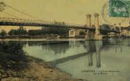1 vue Légende inscrite sur la carte postale : Le Pont Suspendu sur le Rhône 5 Fi 224-8