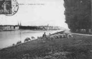 1 vue Légende inscrite sur la carte postale : MÂCON. - Chemin du Pont Vert. 5 Fi 370-7