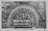 1 vue Légende inscrite sur la carte postale : VANDEINS (Ain) - Sculpture du Porche de l Eglise 5 Fi 429-3