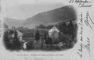 1 vue Légende inscrite sur la carte postale : Forêt de Meyriat. - Les Ruines de l Abbaye et la Maison des Gardes 5 Fi 441-15